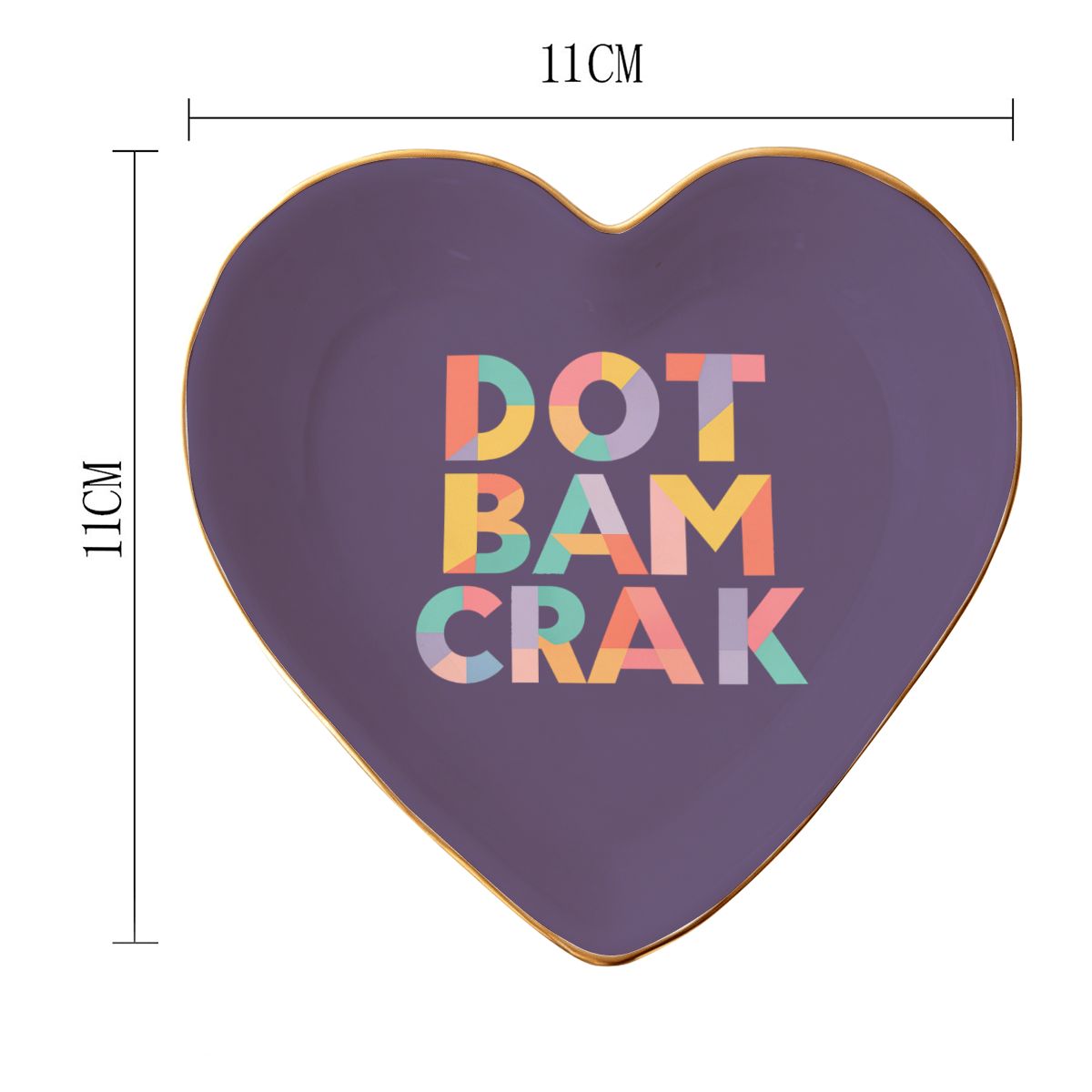 Heart Ceramic Mahjong Dice Tray - Dot Bam Crak Secondary image