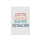 Garden Flag - Dots Craks Bams Snacks