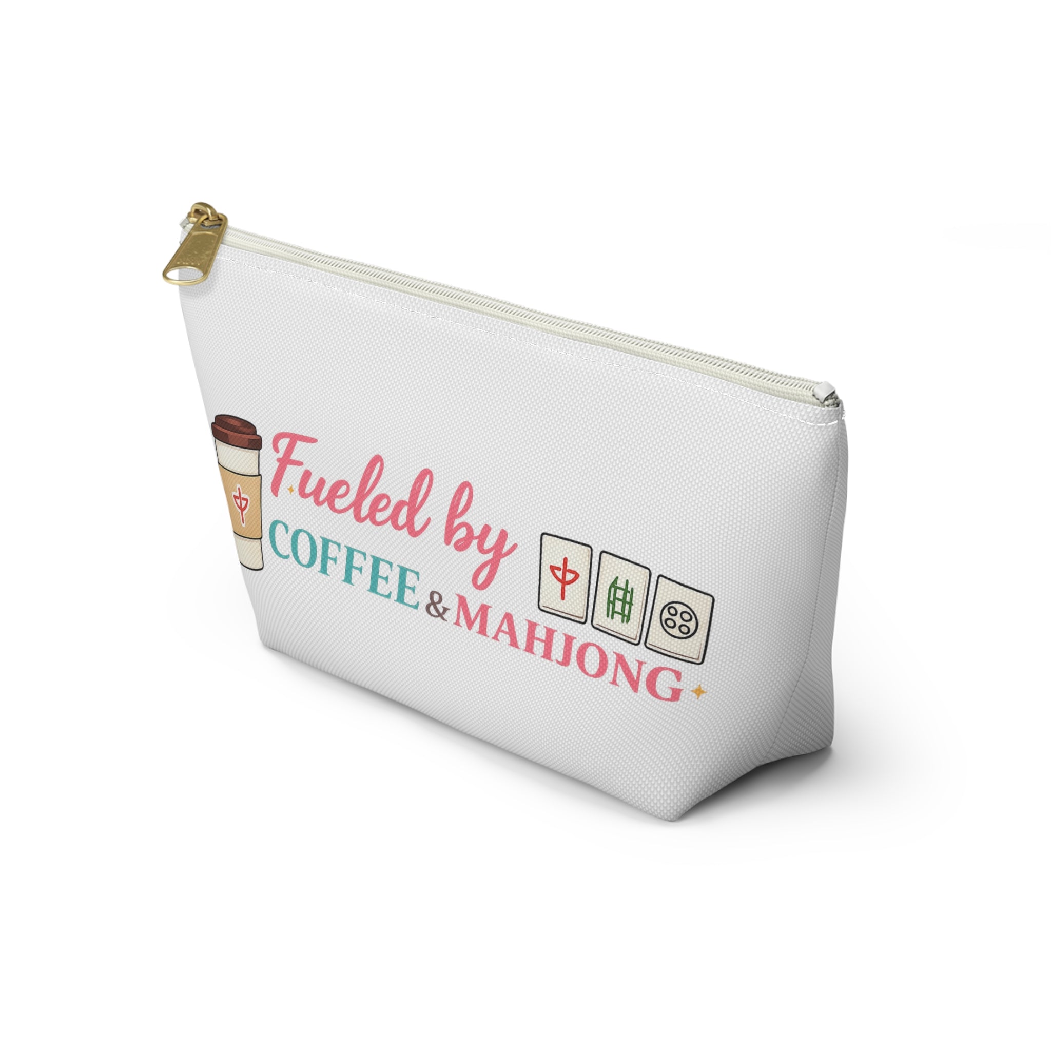Accessory Pouch -  Fueled by Coffee & Mahjong