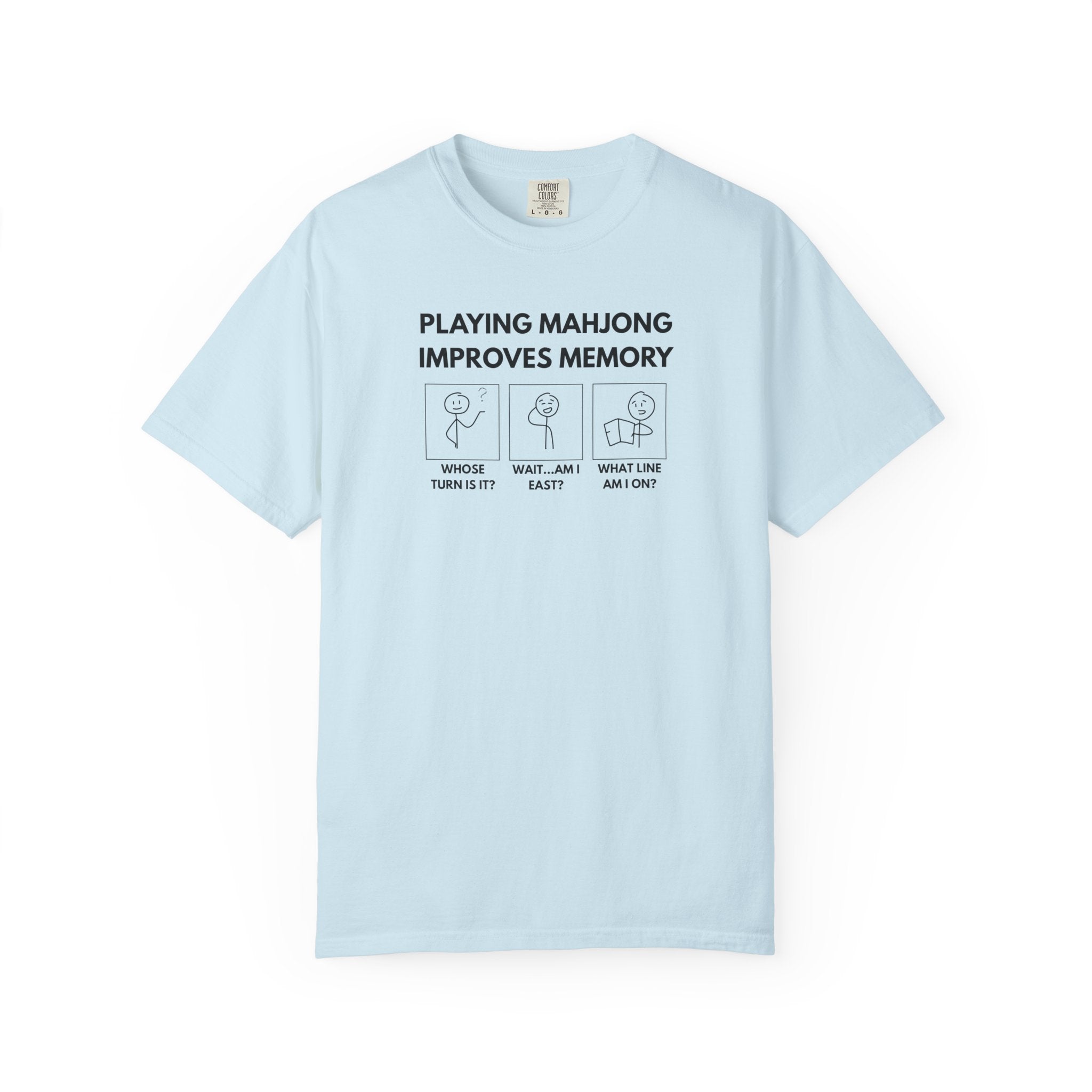 T-Shirt - Mahjong Improves Memory (Comfort Colors - Unisex) Secondary image