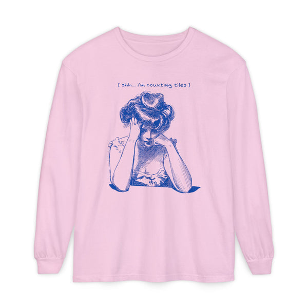 Long Sleeve Tee - Shhh I'm Counting Tiles