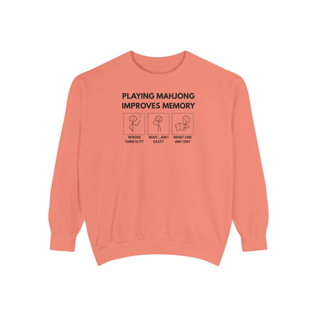 Crewneck Sweatshirt - Mahjong Improves Memory (Comfort Colors)