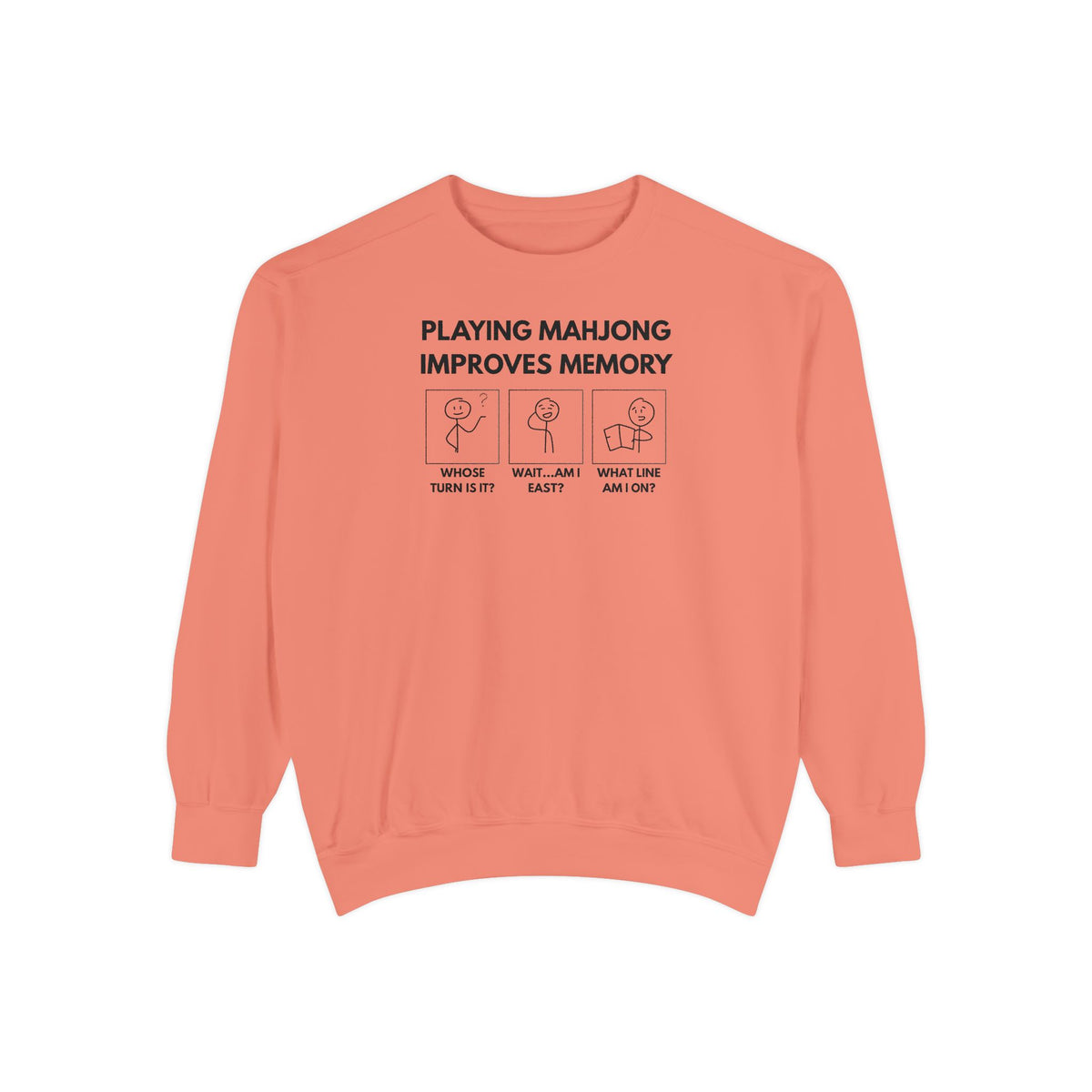 Crewneck Sweatshirt - Mahjong Improves Memory (Comfort Colors)