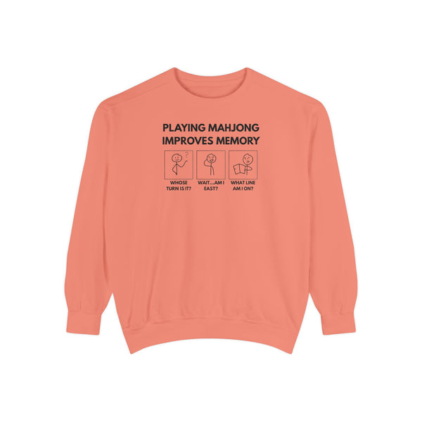 Crewneck Sweatshirt - Mahjong Improves Memory (Comfort Colors)