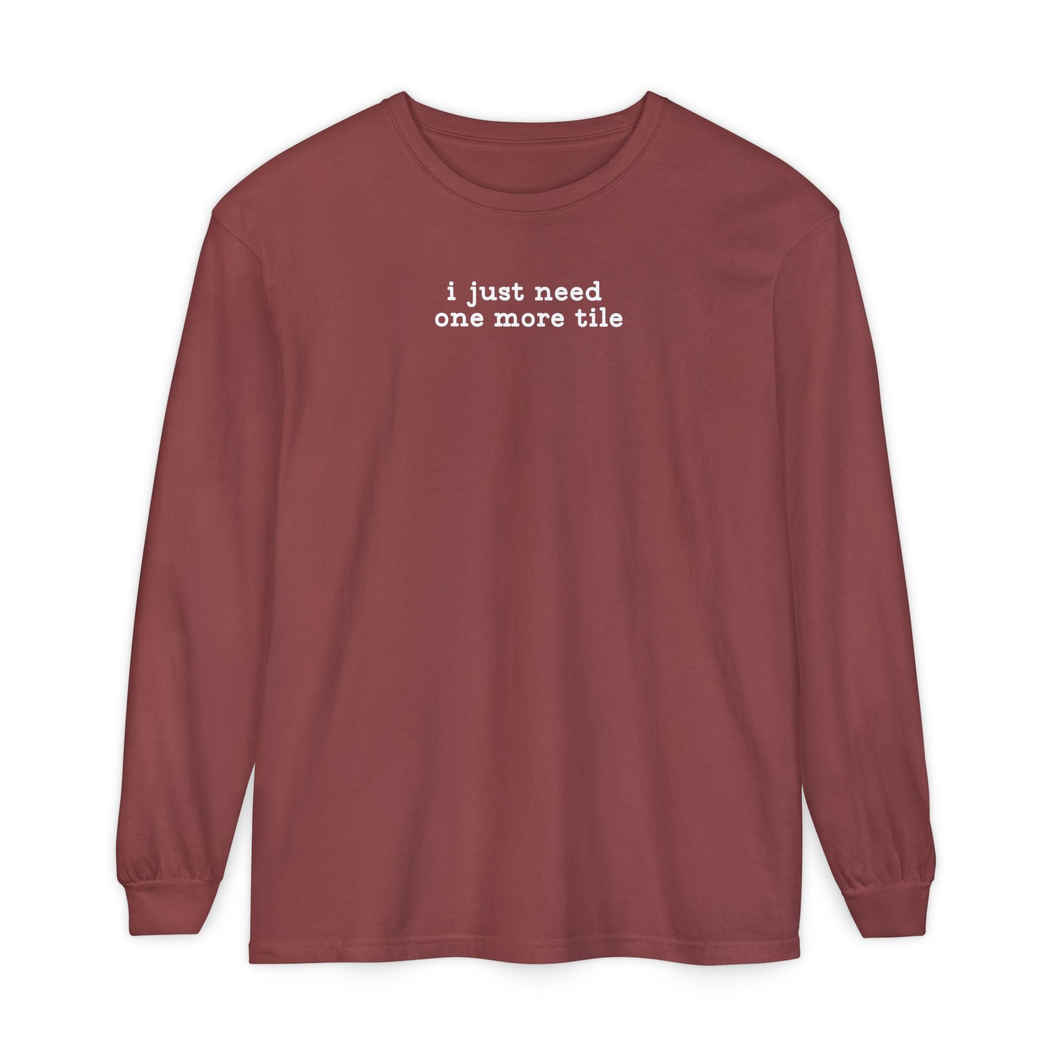 Long Sleeve T-Shirt - i just need one more tile Secondary image