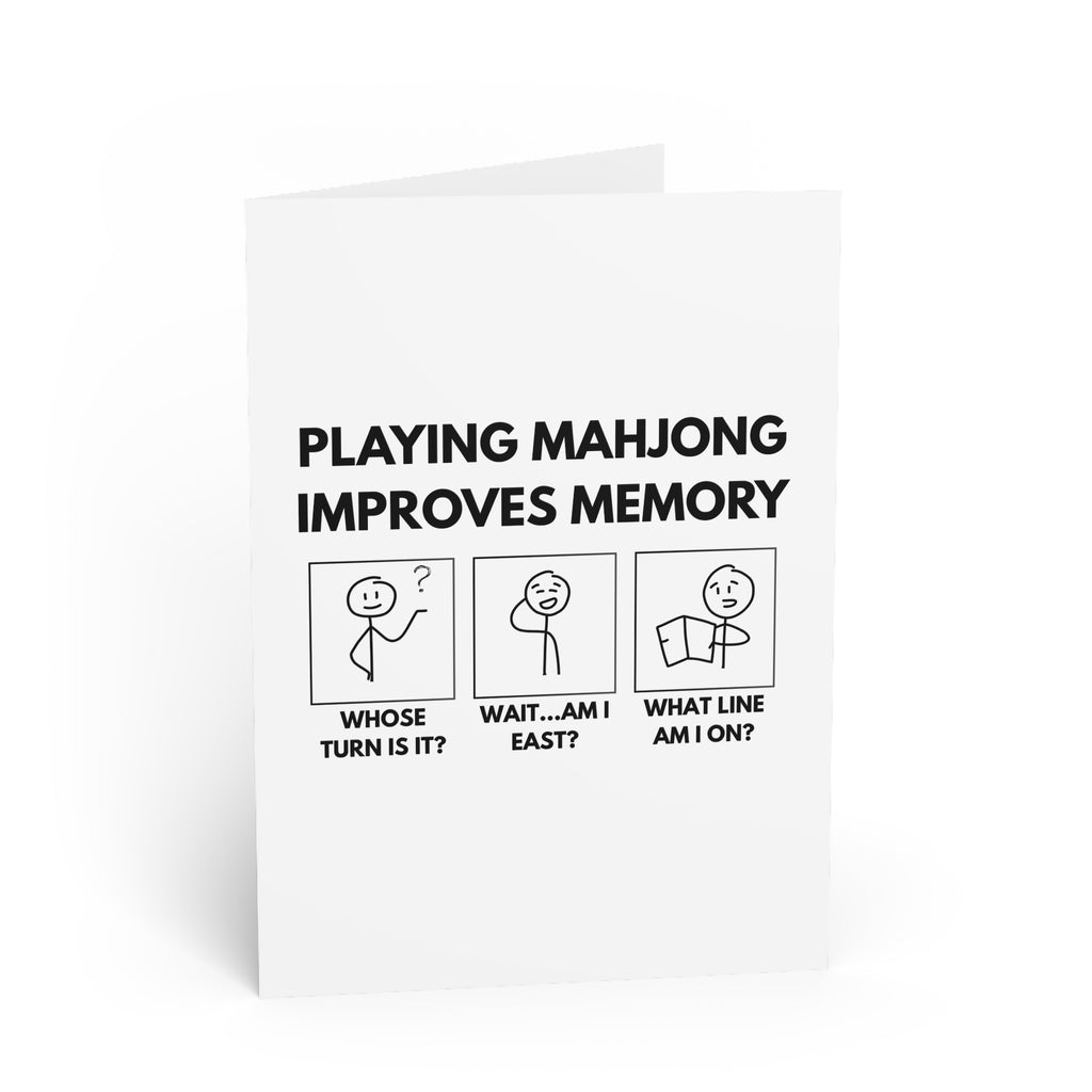 Greeting Card - Playing Mahjong Improves Memory (includes envelope)