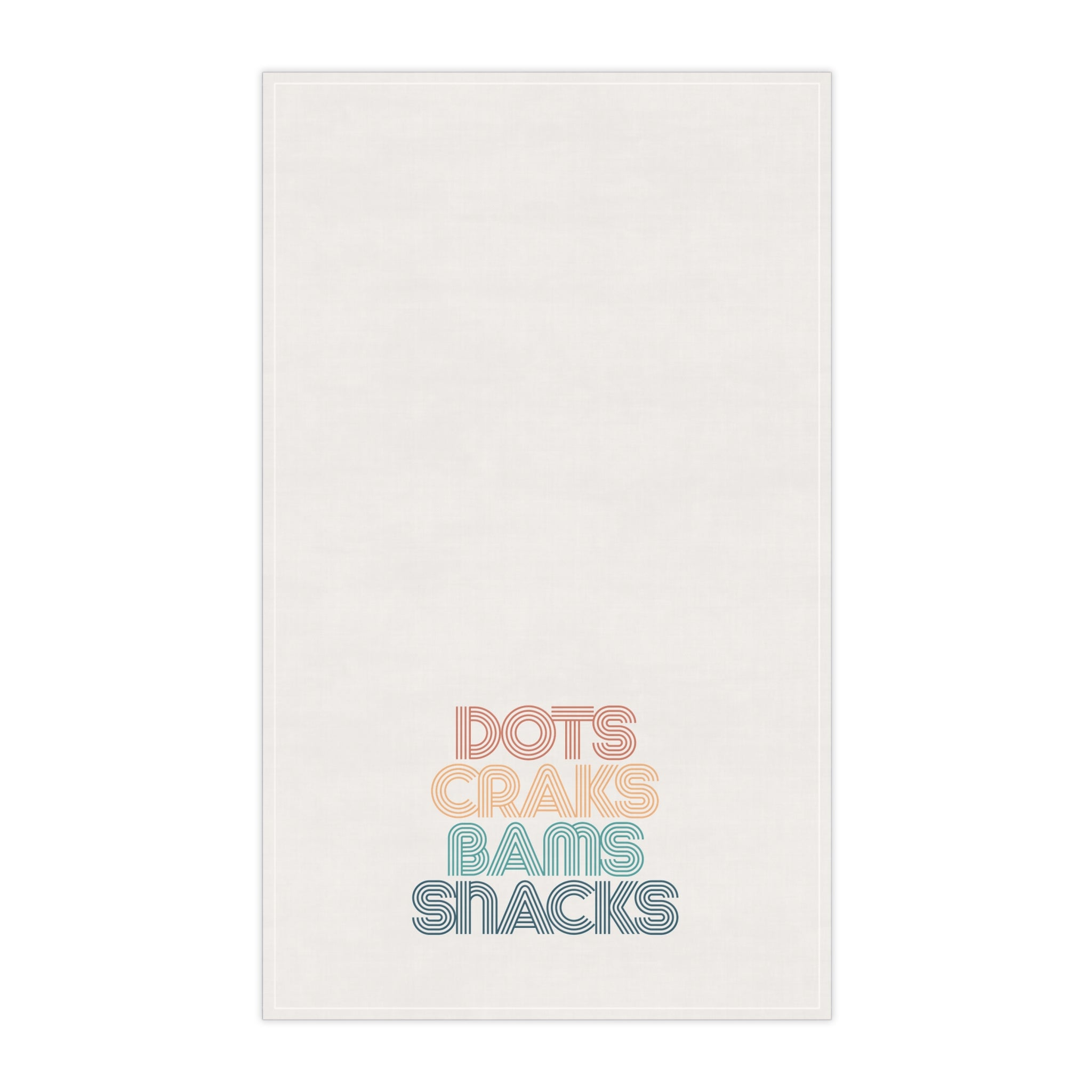 Tea Towel - Dots Craks Bams Snacks