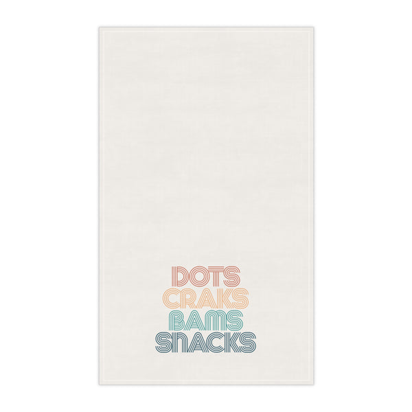 Tea Towel - Dots Craks Bams Snacks