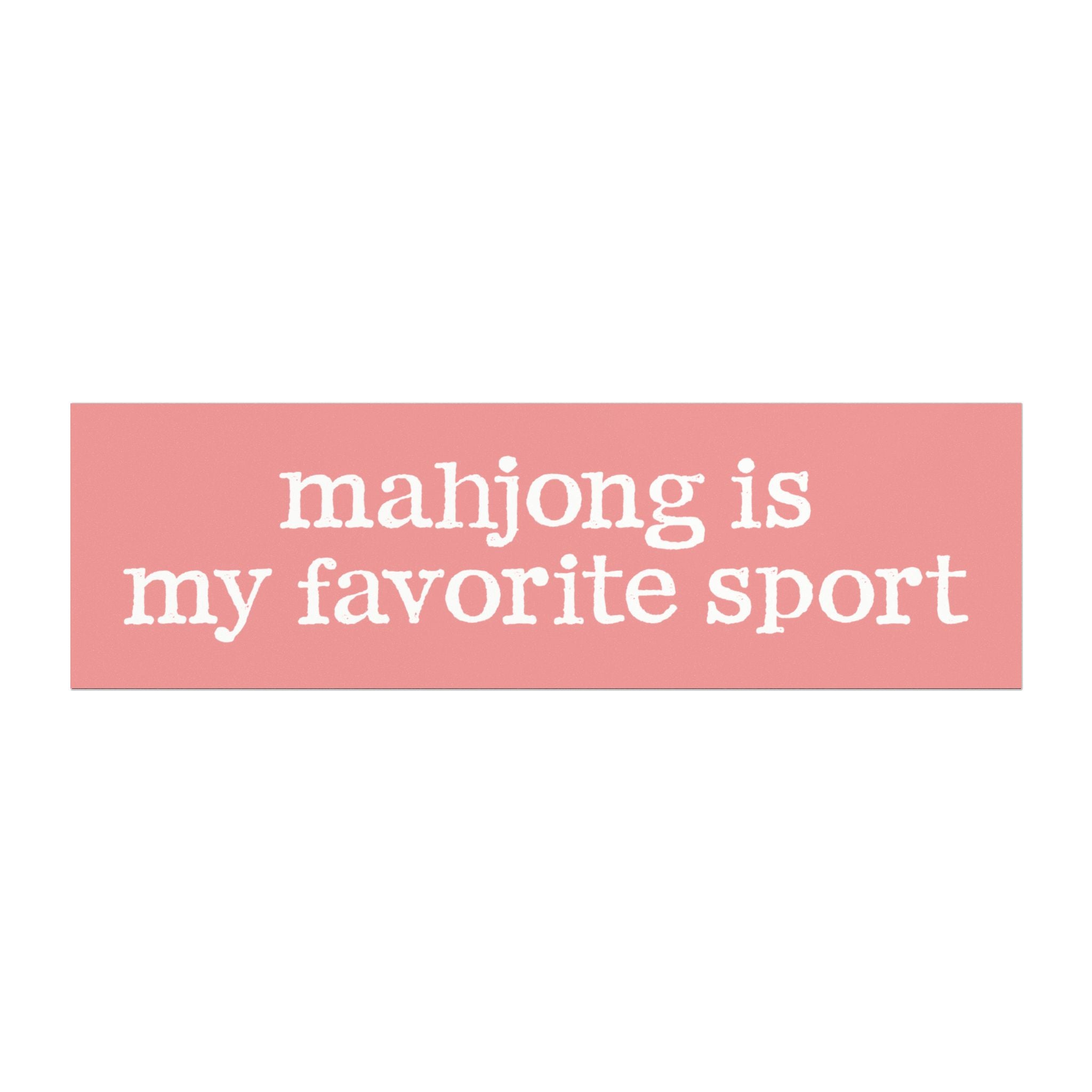 Car Magnet - Mahjong Is My Favorite Sport