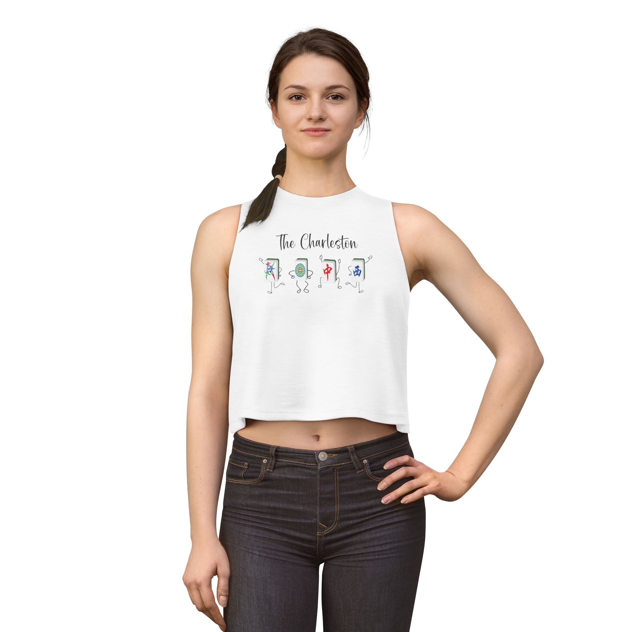 Women's Crop Top - The Charleston Dancing Tiles (Bella+Canvas)