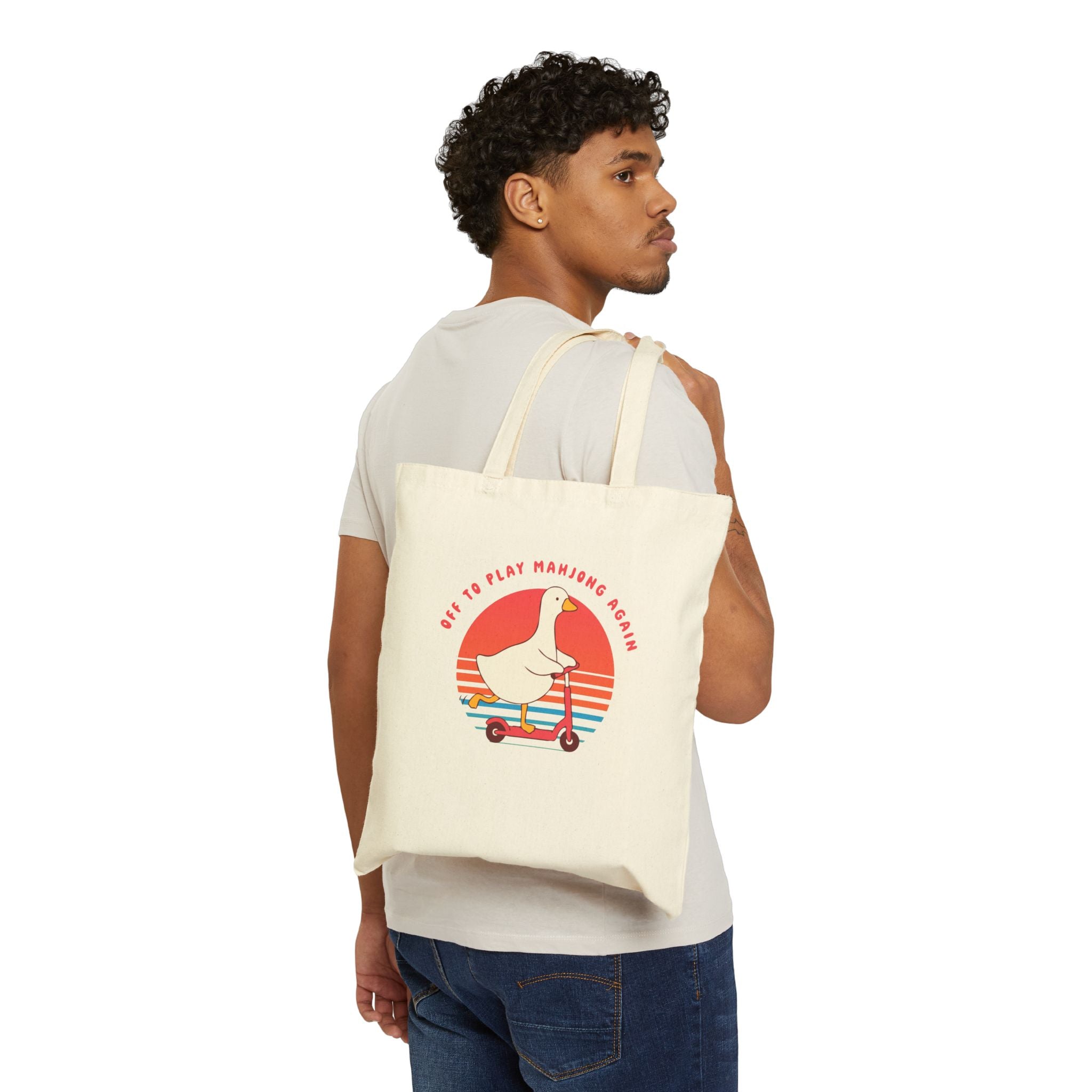 Tote Bag - Off to Play Mahjong Again- Silly Goose Collection