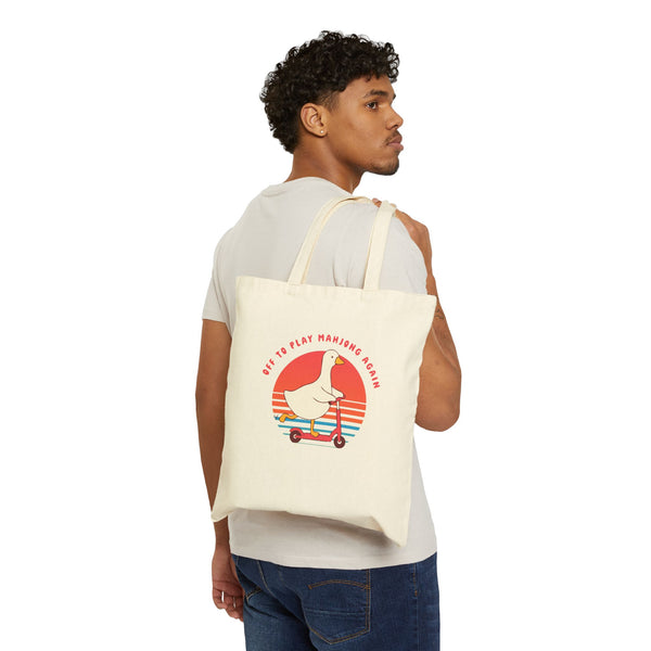 Tote Bag - Off to Play Mahjong Again- Silly Goose Collection