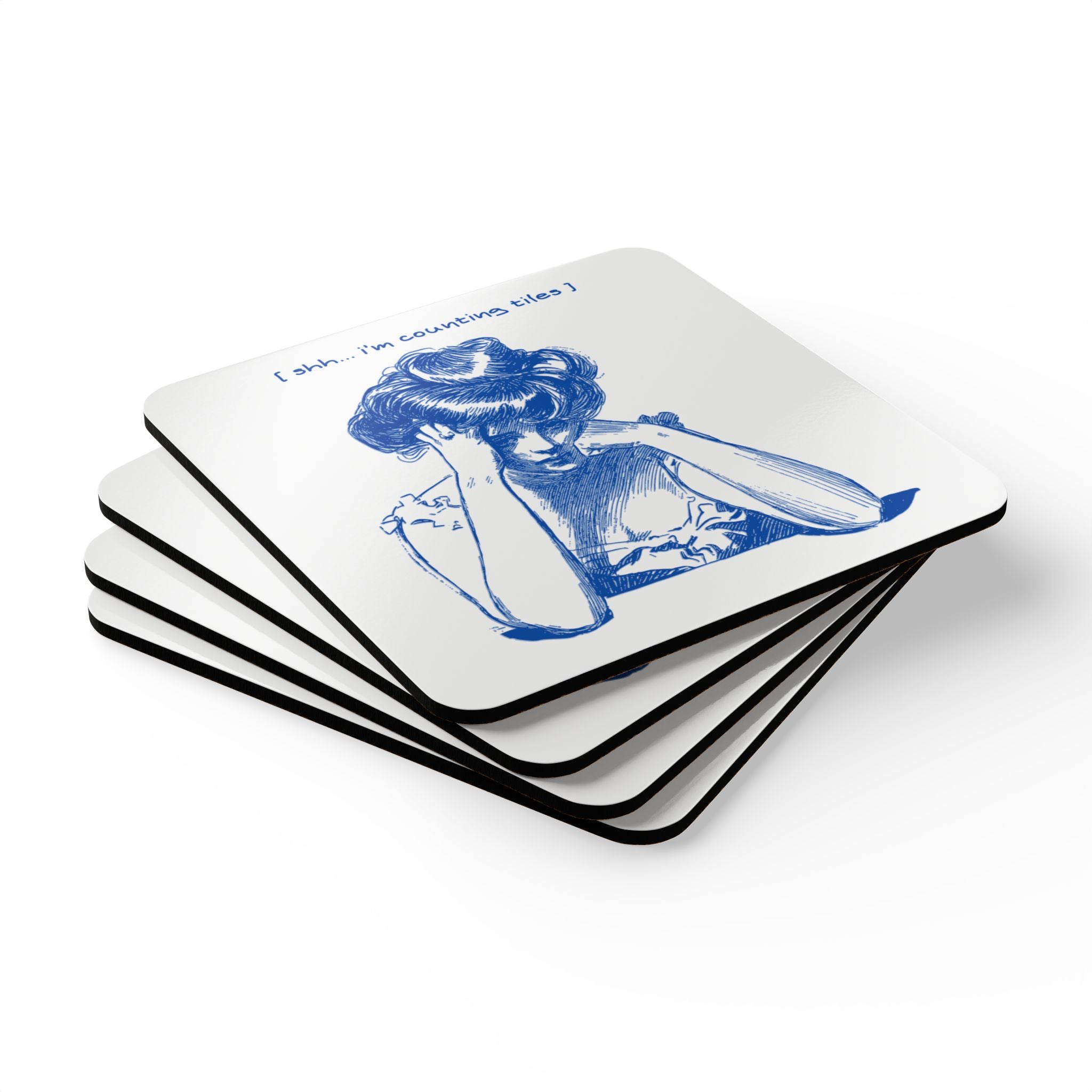 Coasters (4-Pack) - Shh...I'm counting tiles
