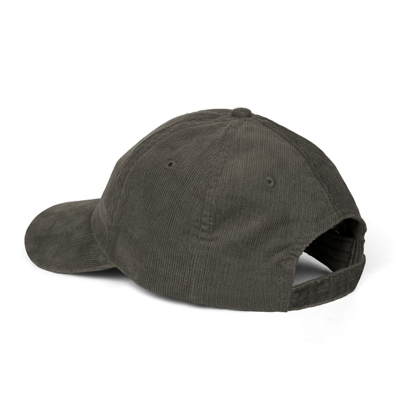 Hat - Embroidered Mahjong Dragon Tile on Corduroy Baseball Hat