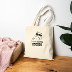 Cotton Tote Bag — "MeowJong" Cool Cat