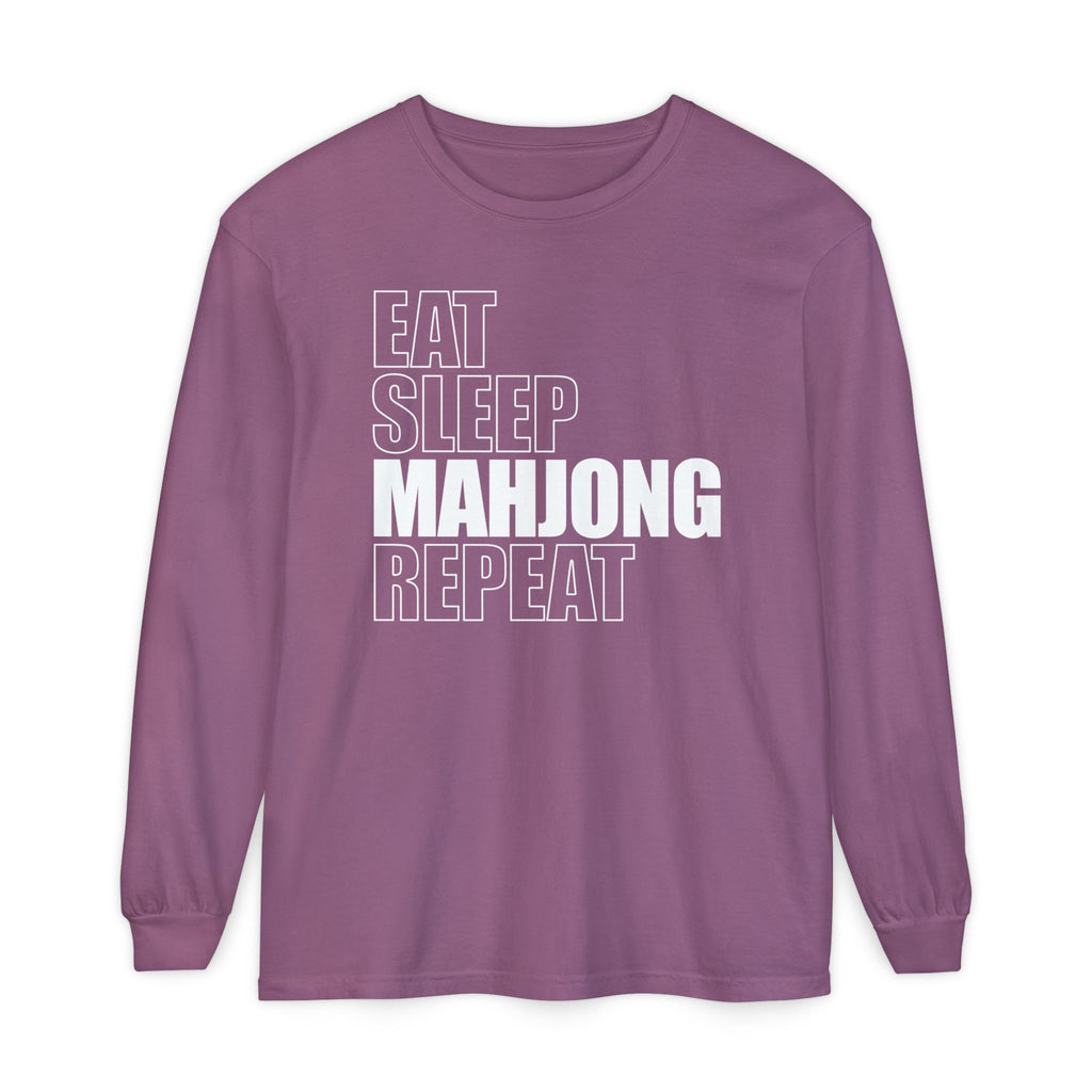 Long Sleeve T-Shirt - Eat Sleep Mahjong Repeat