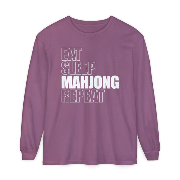 Long Sleeve T-Shirt - Eat Sleep Mahjong Repeat