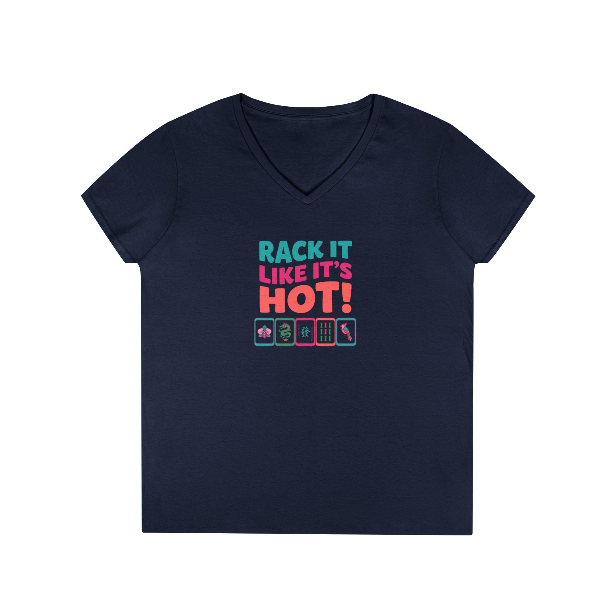 T-Shirt - Rack It Like It's Hot (Womens V-Neck)