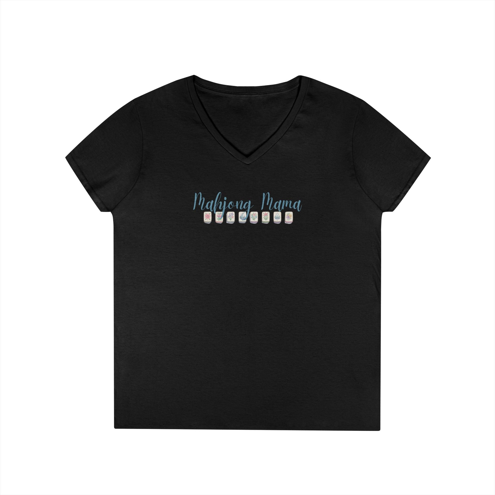 T-Shirt - Mahjong Mama - (Womens V-Neck)