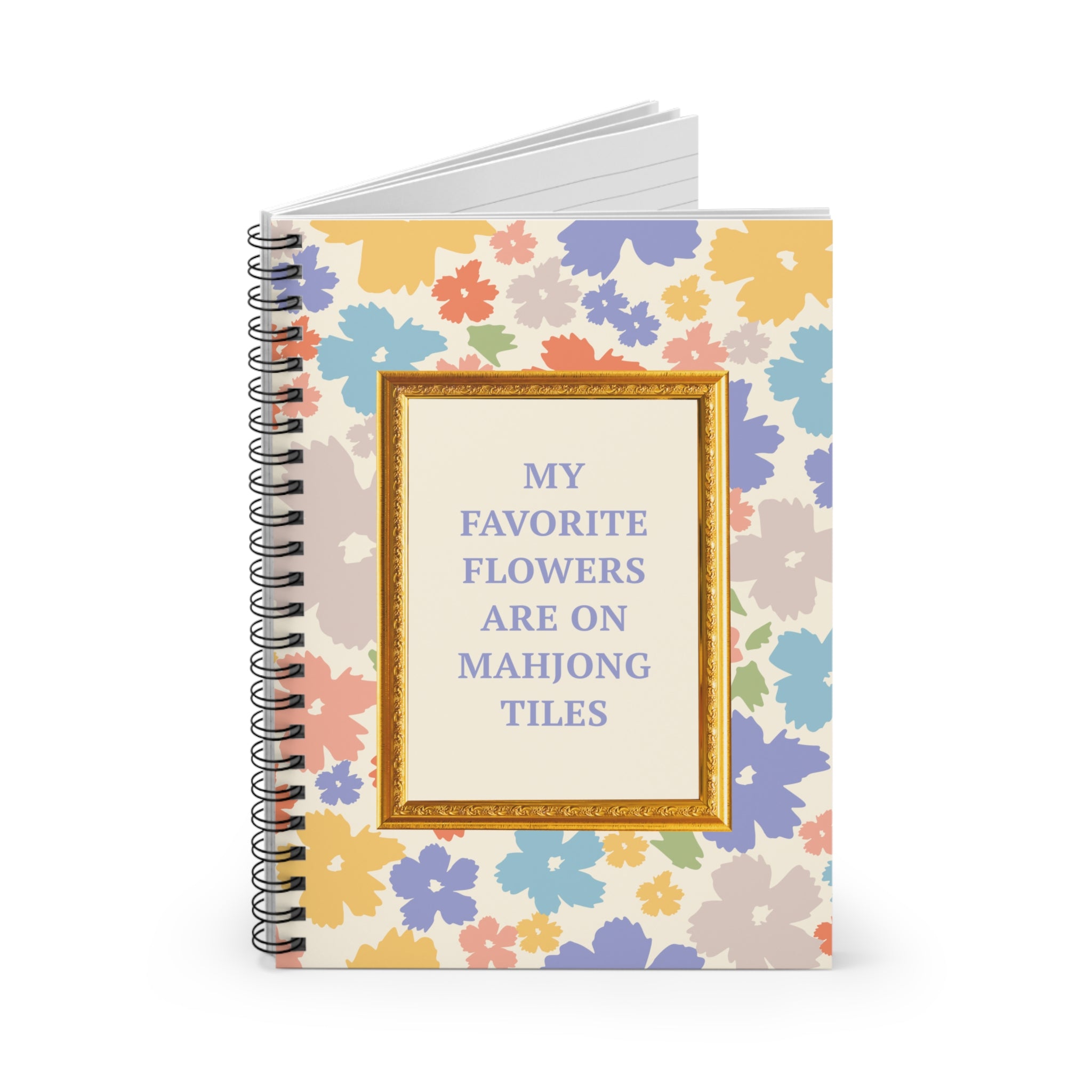 Spiral Notebook - My Favorite Flowers Are Mahjong Tiles Secondary image