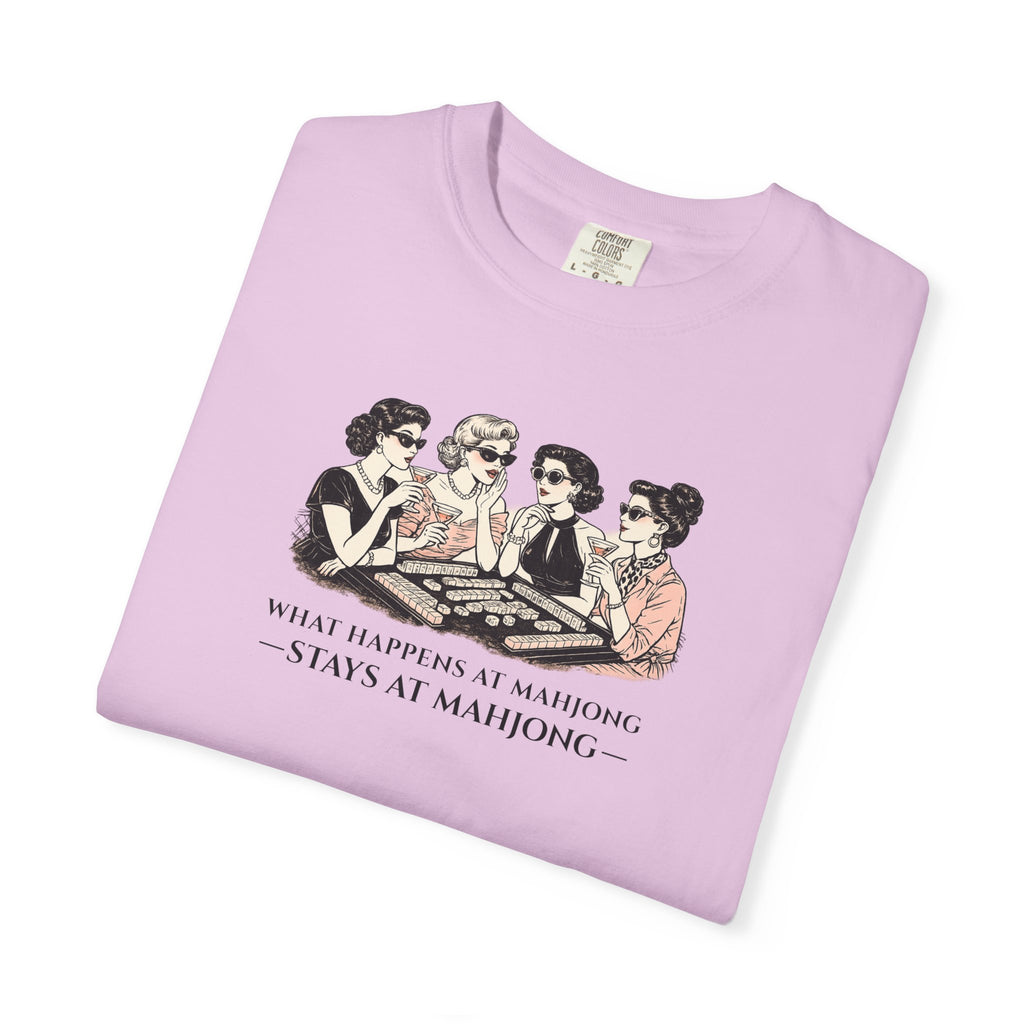 T-Shirt — "What Happens at Mahjong… Stays at Mahjong" (Comfort Colors - Unisex)