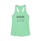 Women's Racerback Tank - Mahjong Improves Memory
