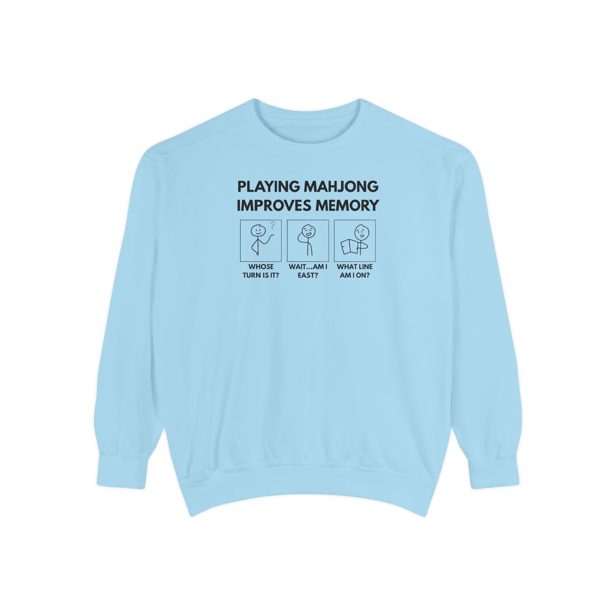 Crewneck Sweatshirt - Mahjong Improves Memory (Comfort Colors) Main image
