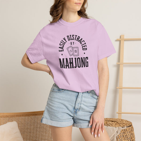 T-Shirt - Easily Distracted by Mahjong (Comfort Colors - Unisex)