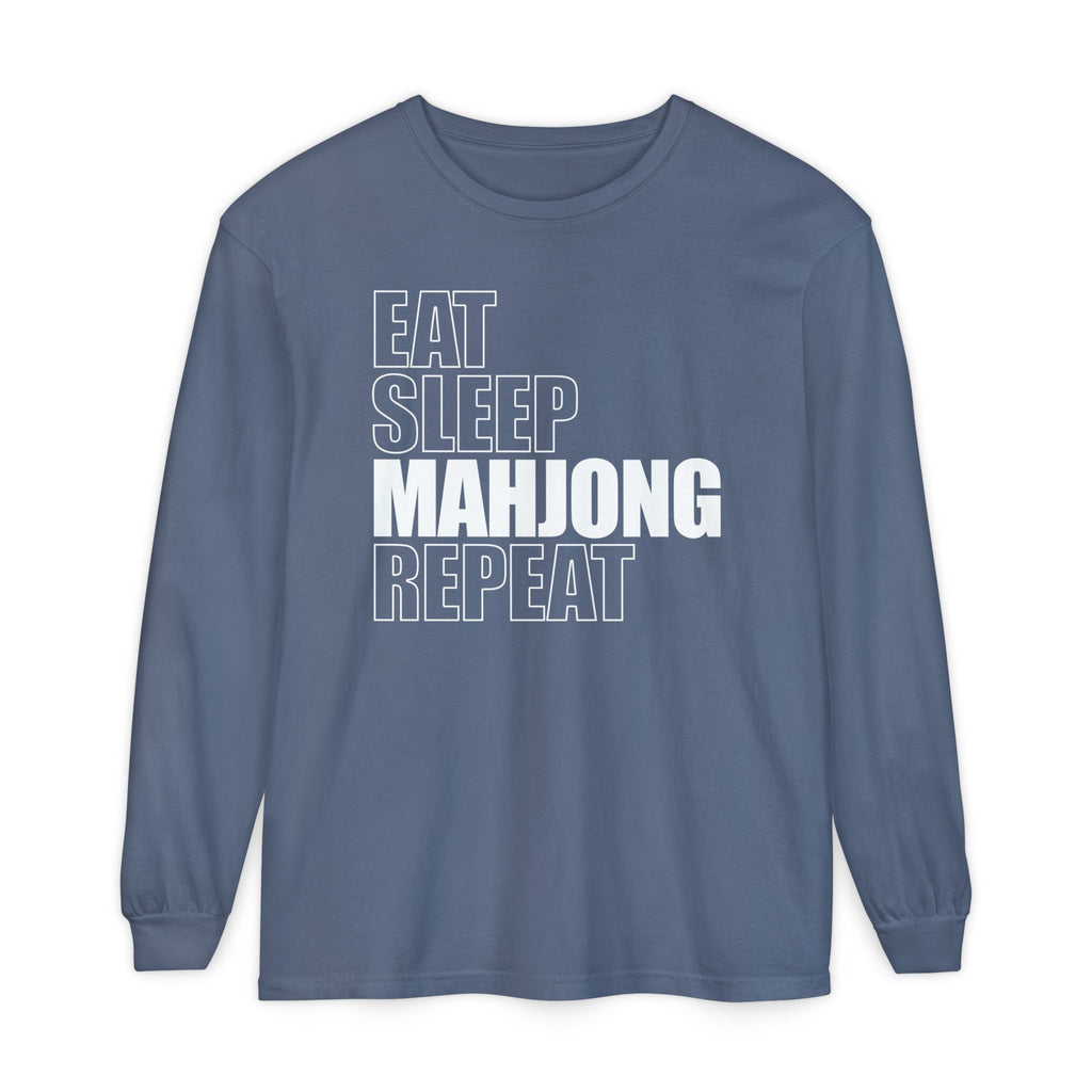 Long Sleeve T-Shirt - Eat Sleep Mahjong Repeat