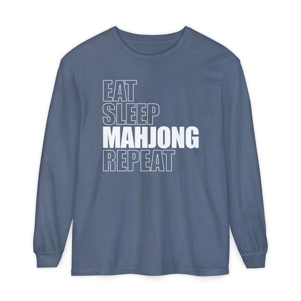 Long Sleeve T-Shirt - Eat Sleep Mahjong Repeat
