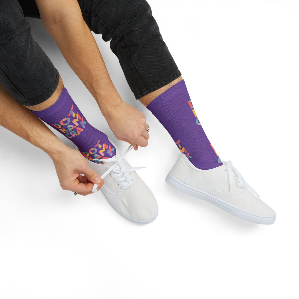 Crew Socks - Purple 'Dot Bam Crak'