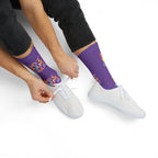 Crew Socks - Purple 'Dot Bam Crak'