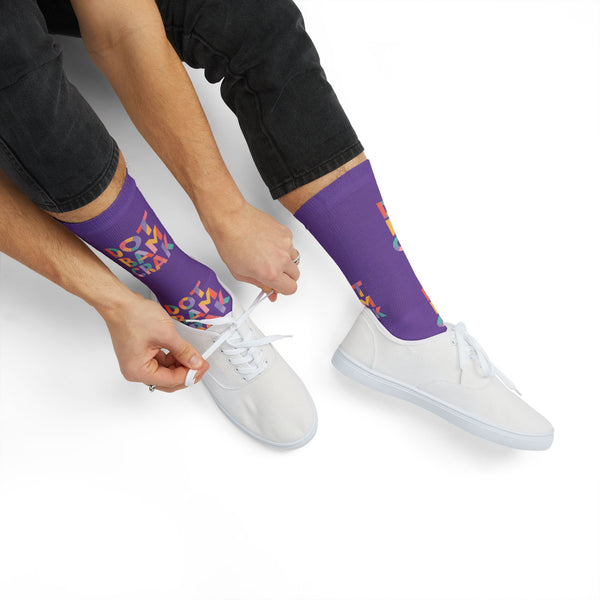 Crew Socks - Purple 'Dot Bam Crak'
