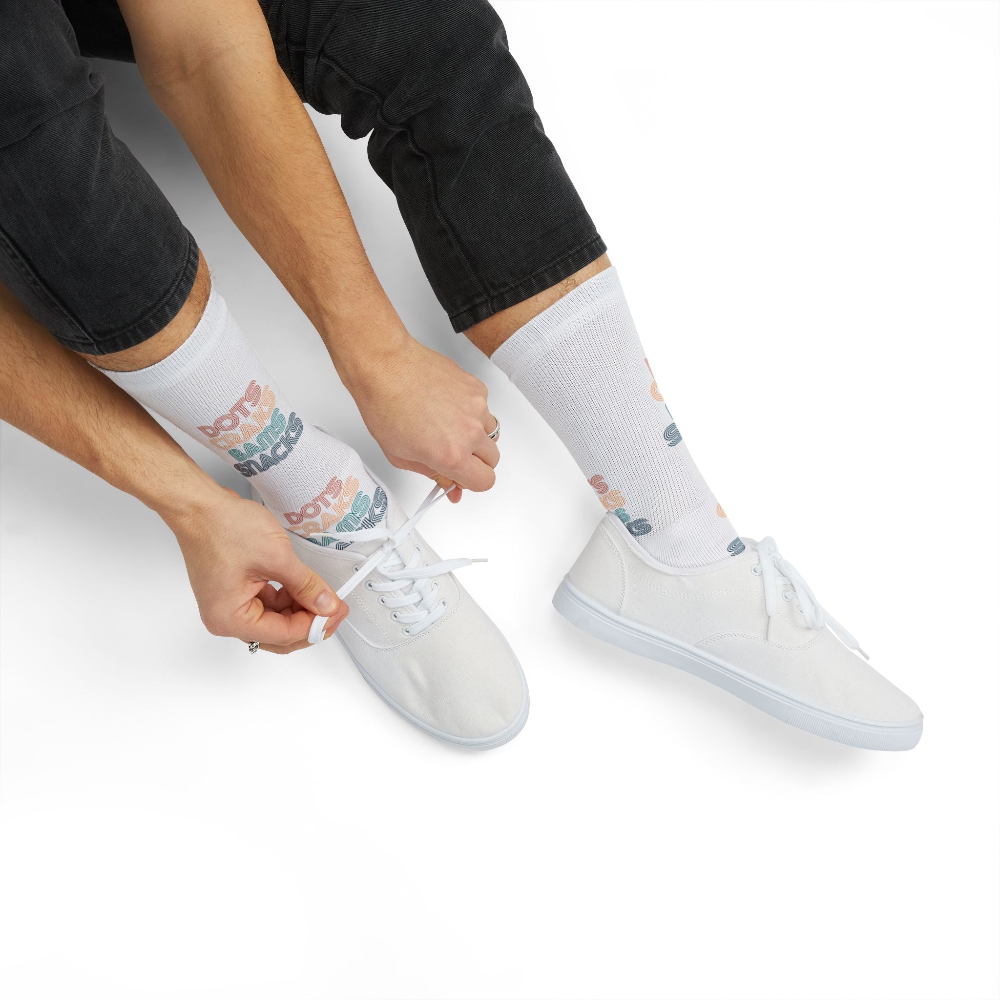 Crew Socks - Dots Craks Bams Snacks