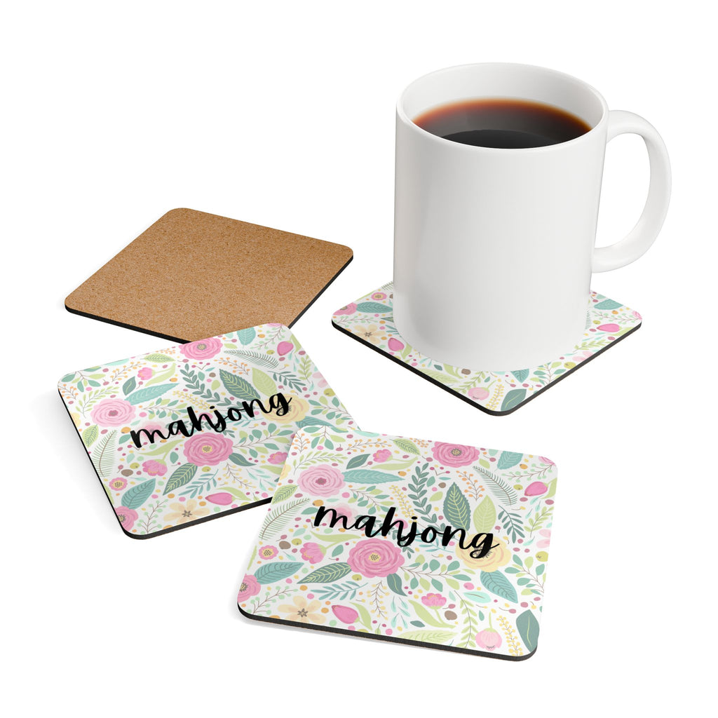 Coasters (4 pack) - Floral Mahjong