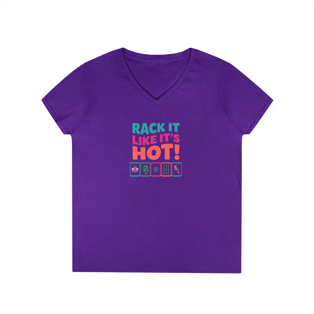 T-Shirt - Rack It Like It's Hot (Womens V-Neck)