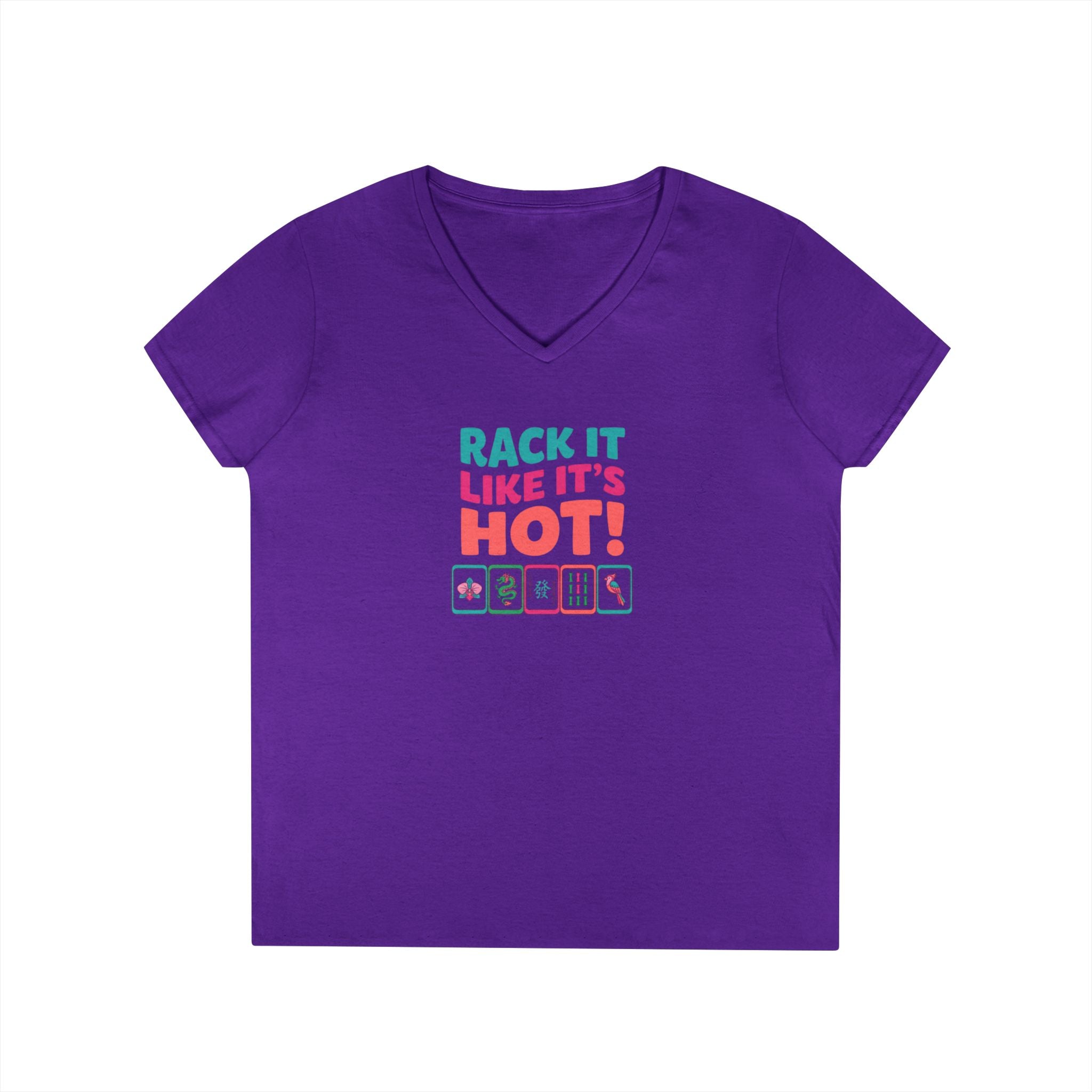 T-Shirt - Rack It Like It's Hot (Womens V-Neck)