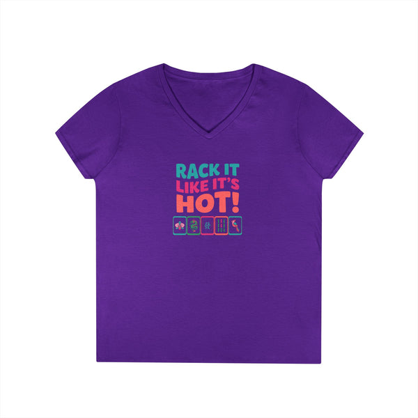 T-Shirt - Rack It Like It's Hot (Womens V-Neck)