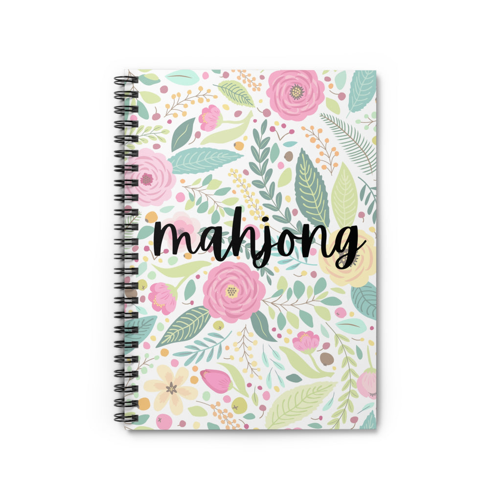 Spiral Notebook - Floral Mahjong