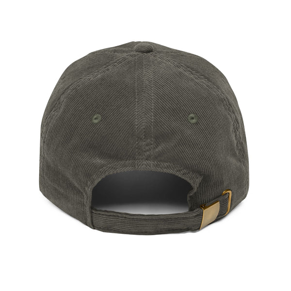 Hat - Embroidered Mahjong Dragon Tile on Corduroy Baseball Hat