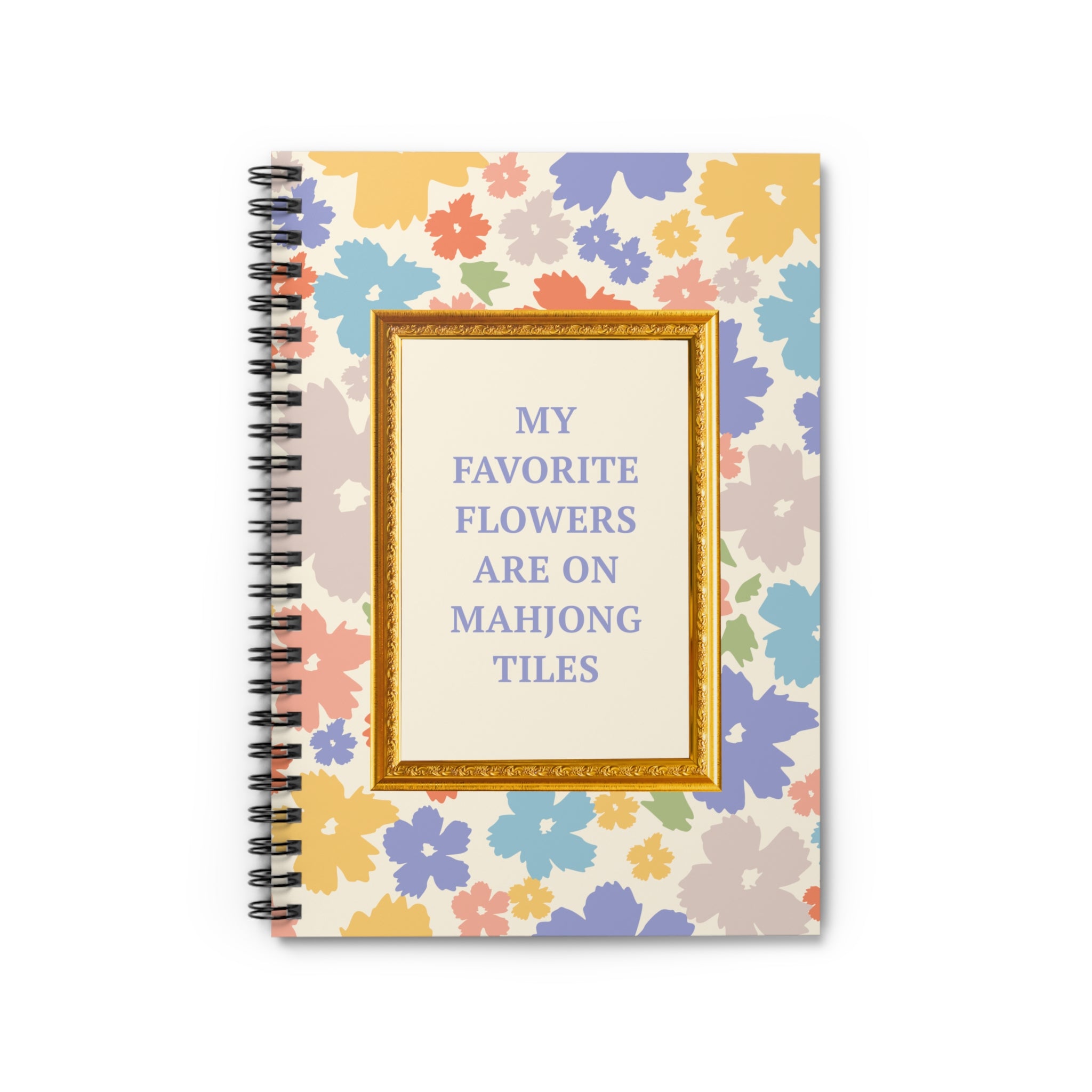 Spiral Notebook - My Favorite Flowers Are Mahjong Tiles Main image