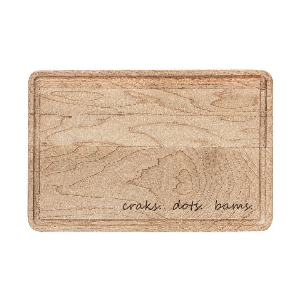 Wooden Mini Cutting Board (Engraving) - craks, dots, bams