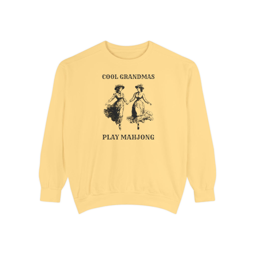 Crewneck Sweatshirt - Cool Grandmas Play Mahjong (Comfort Colors)