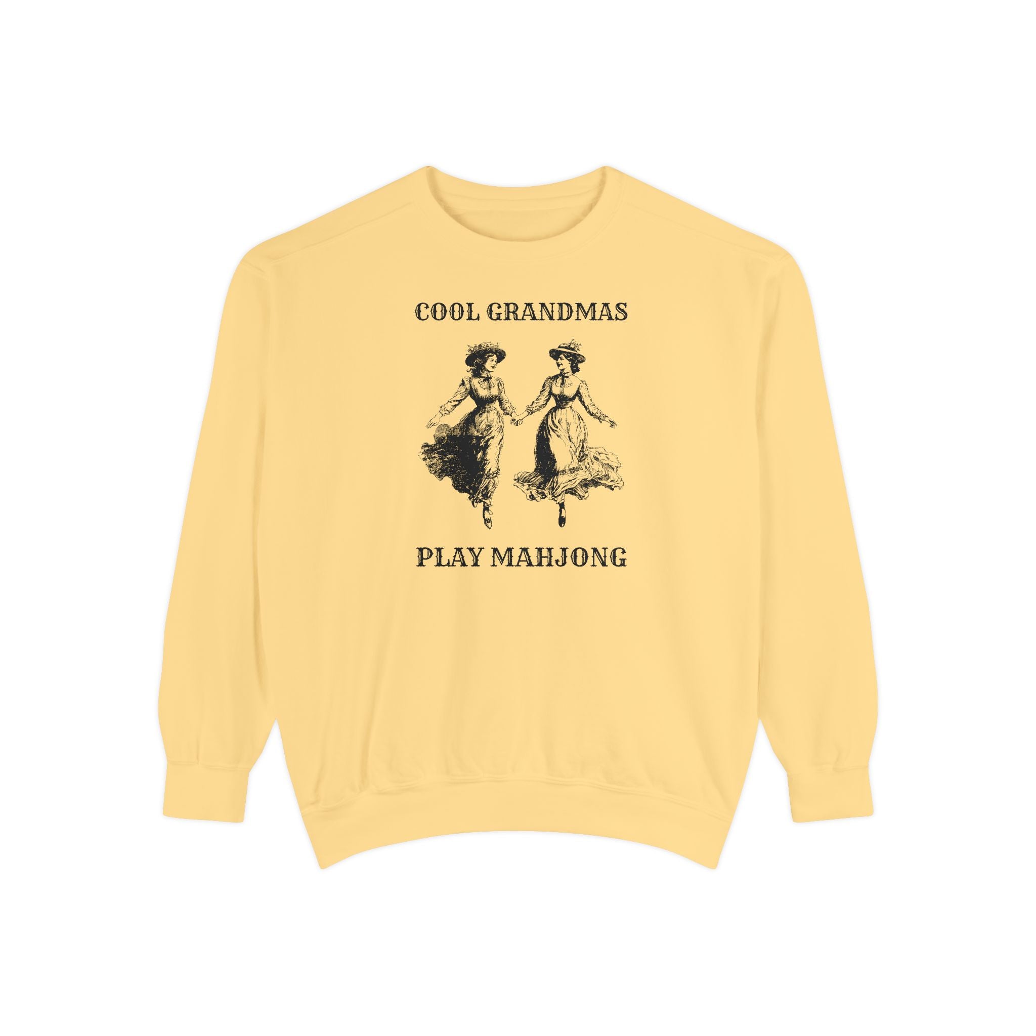 Crewneck Sweatshirt - Cool Grandmas Play Mahjong (Comfort Colors)
