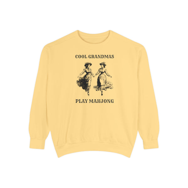 Crewneck Sweatshirt - Cool Grandmas Play Mahjong (Comfort Colors)