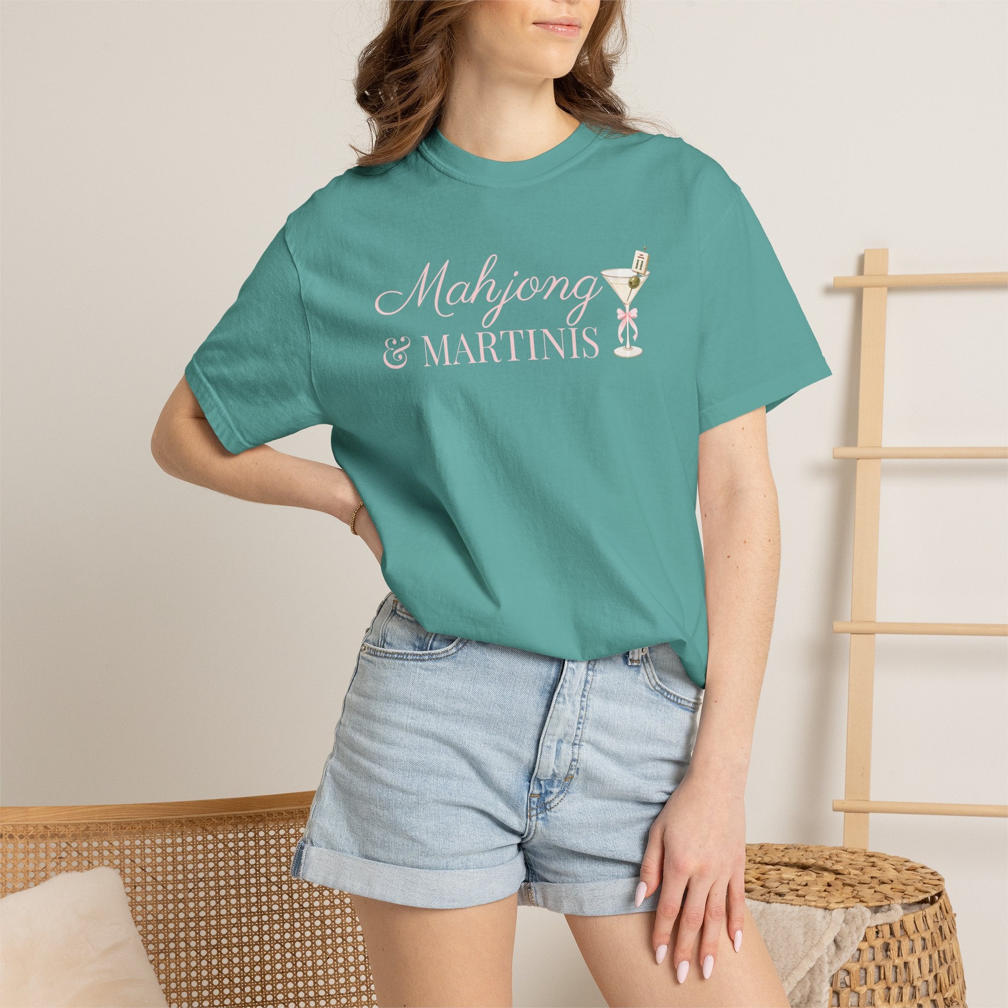 T-Shirt - Mahjong & Martinis T-Shirt (Comfort Colors - Unisex)