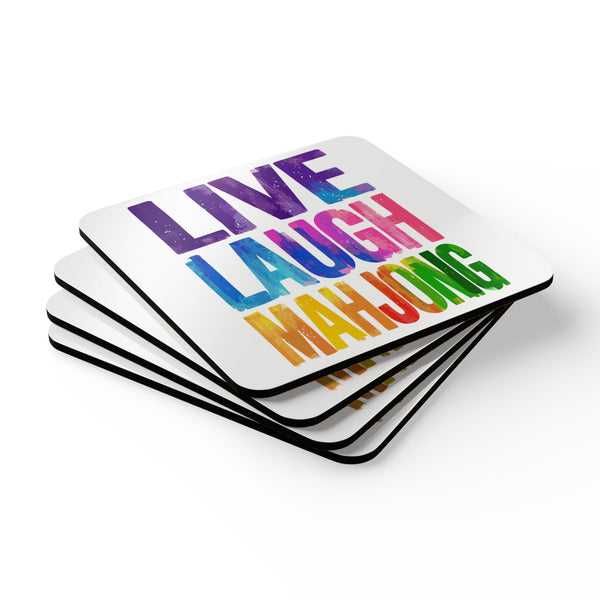 Coasters (4 Pack) Live Laugh Mahjong