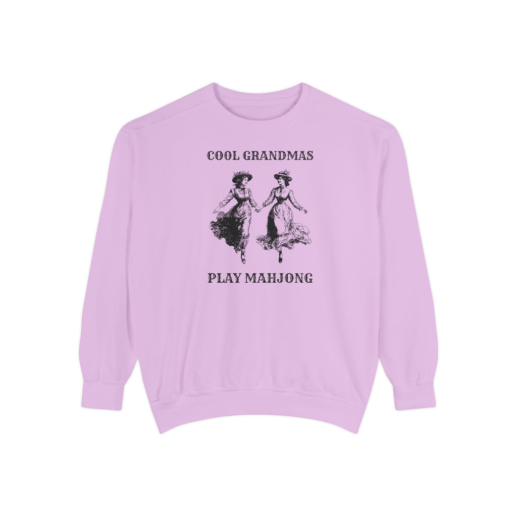 Crewneck Sweatshirt - Cool Grandmas Play Mahjong (Comfort Colors)