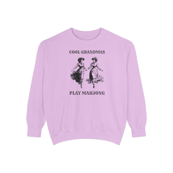 Crewneck Sweatshirt - Cool Grandmas Play Mahjong (Comfort Colors)