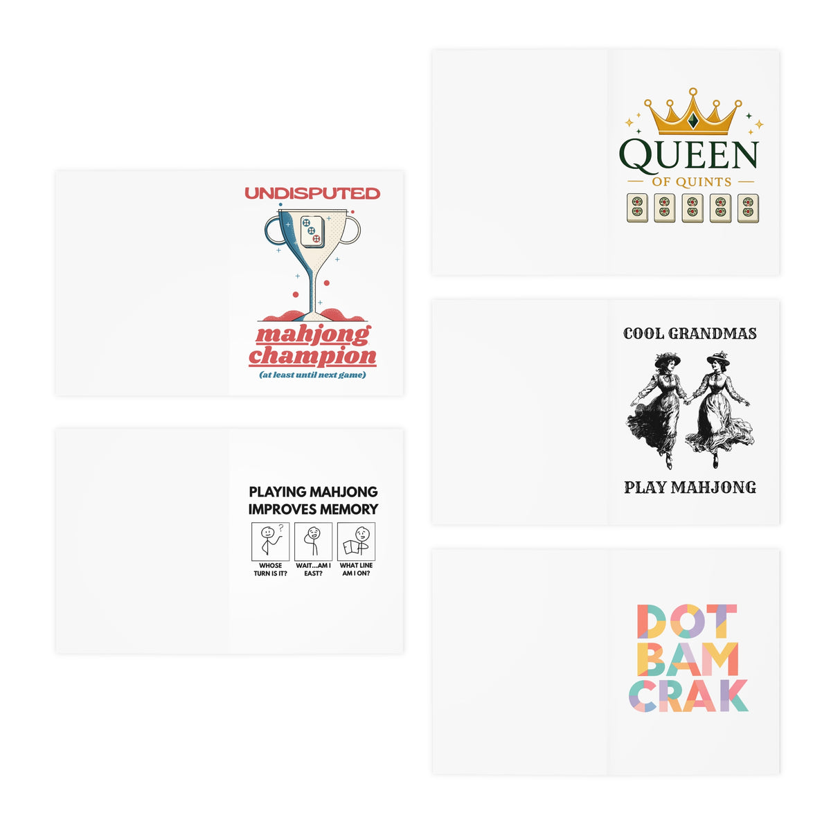 Greeting Cards (5-Pack) - Mahjong Lover Cards